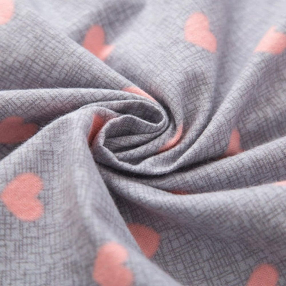 Long Sleeve Night Gown Pajama Dress with Pink Hearts perfect for Post Partum - Picture 8 of 11